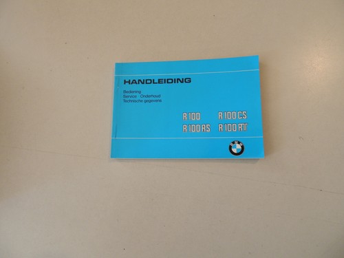 Handleiding bmw 100 rs - bmw, r